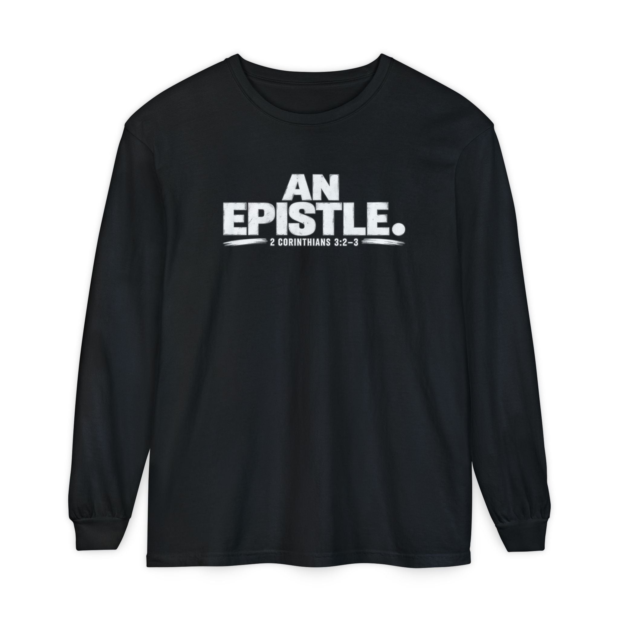 Epistle Logo Long Sleeve Black Tee
