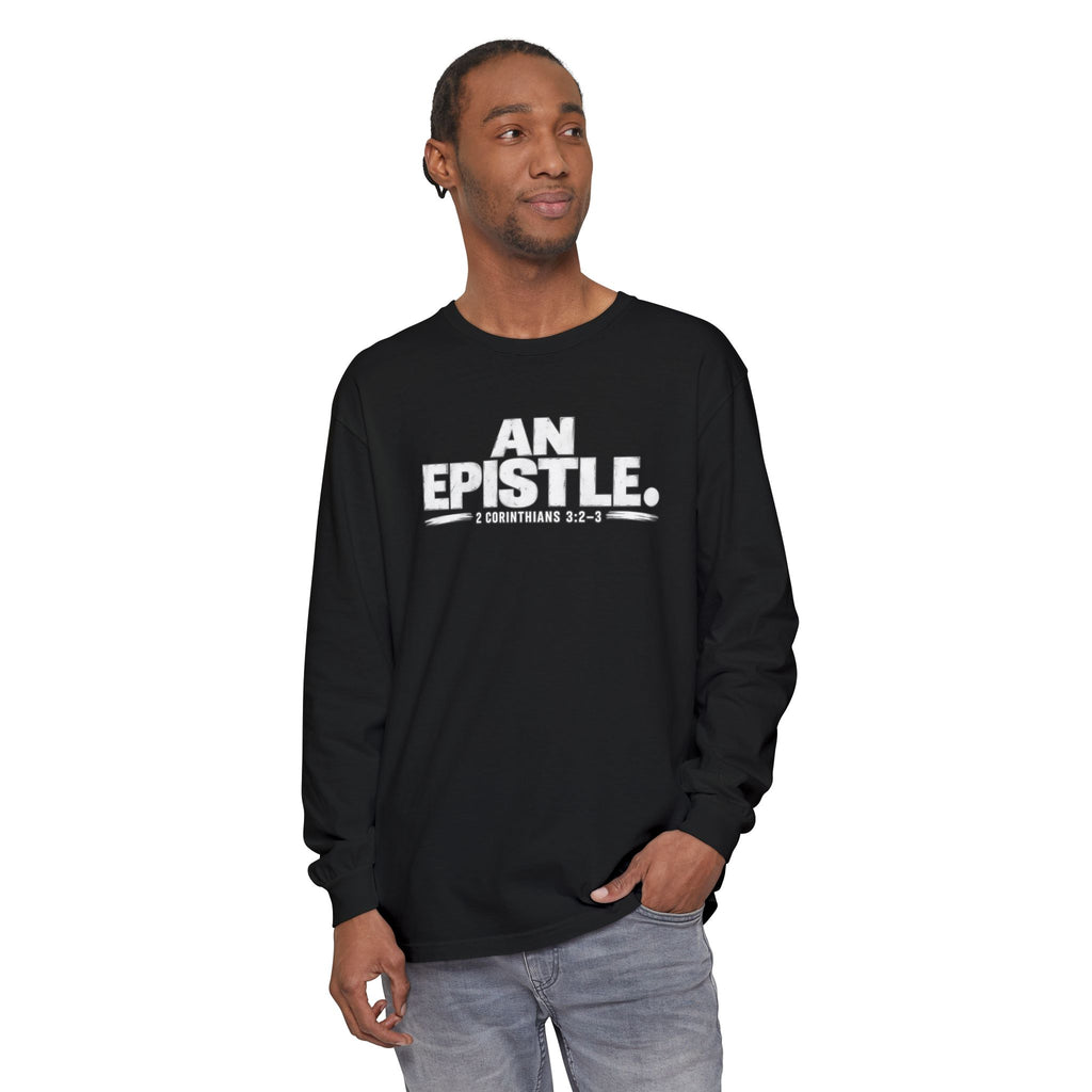Epistle Logo Long Sleeve Black Tee