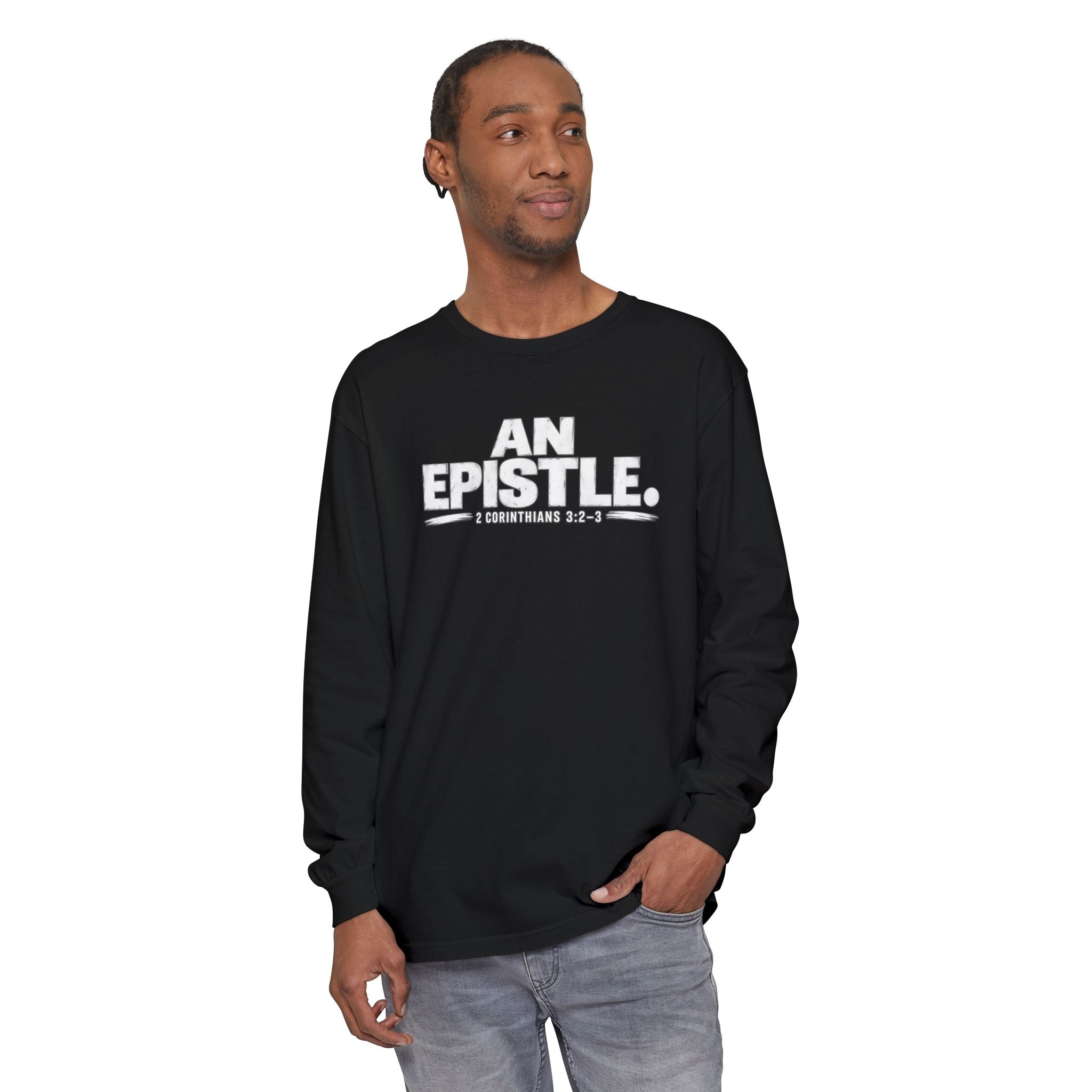 Epistle Logo Long Sleeve Black Tee